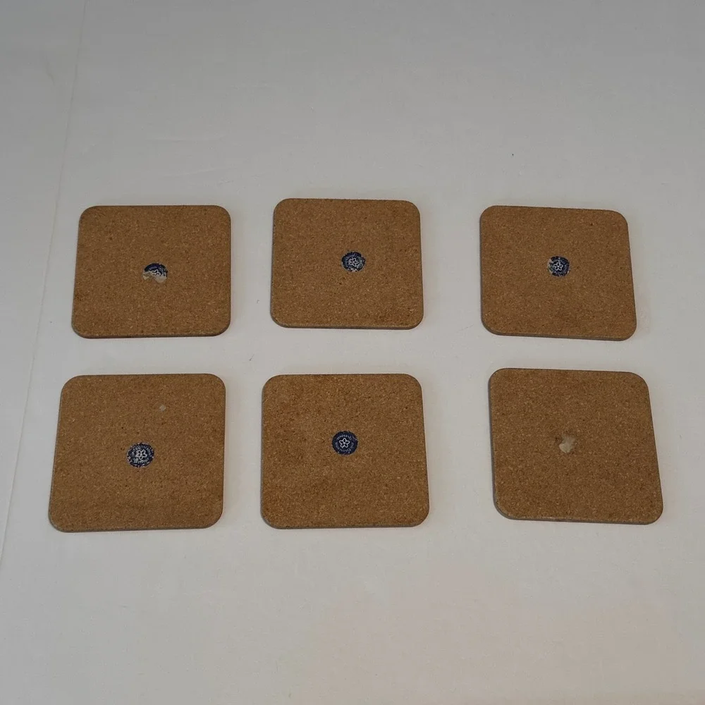 Pimpernel Fruit Coasters Set of 6 Vintage Made in England Cork Backed Botanical